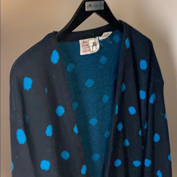 Vintage Polka dot cardigan sweater - Picture 2 of 4